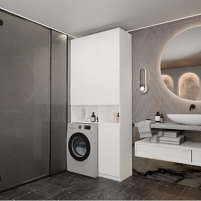Шкаф-пенал 3 ниши, с полками Тевос Белый